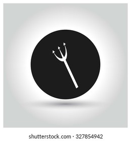 Halloween trident Icon. Halloween pictogram elements collection.  simple minimal, flat, solid, mono, monochrome, plain, contemporary style. Vector illustration web internet design elements