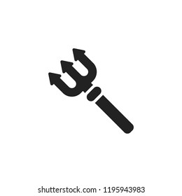Halloween trident  icon. Vector illustration fill symbol 
