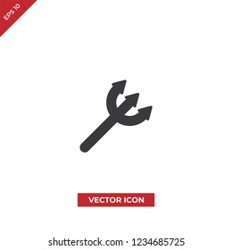 Halloween trident vector icon