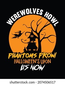 Halloween. Diseño personalizado de camiseta de Halloween. Diseño de vectores.