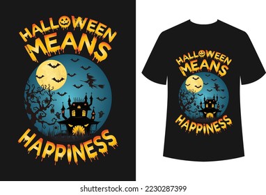 Halloween t-shirt design for all types of commercial use and also the file is easily editable. The design is best for t-shirt businesses and personal use.