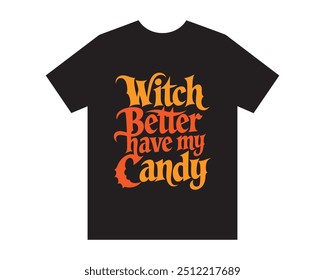 Halloween Camiseta de diseño negro camiseta eps file