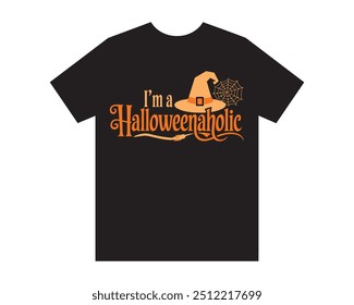 Halloween T-Shirt design preto t-shirt eps arquivo