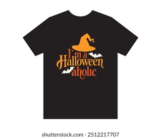 Halloween T-Shirt design preto t-shirt eps arquivo