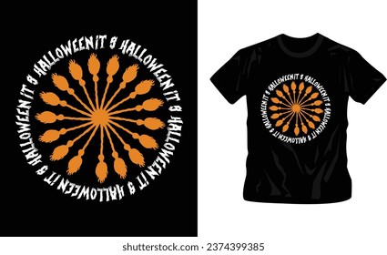 it's halloween t-shirt design with bloom for halloween festival october
