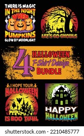 Halloween T-Shirt Design Bundle. Halloween t-shirt design bundle, easy to print all-purpose for men, women, and children - Shutterstock ID 2210485777