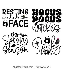 Paquete de diseño de camisetas de Halloween, Paquete de camisetas de diseño de citas de Halloween, Archivos editables de Vector EPS, puede descargar este paquete de diseño.