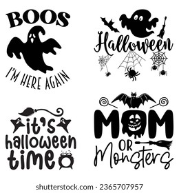 Halloween T-shirt Design Bundle, Halloween Quotes Design t shirt Bundle, Vector EPS Editable Files, can you download this Design Bundle..
