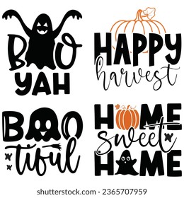 Halloween T-shirt Design Bundle, Halloween Quotes Design t shirt Bundle, Vector EPS Editable Files, can you download this Design Bundle..