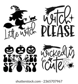 Halloween T-shirt Design Bundle, Halloween Quotes Design t shirt Bundle, Vector EPS Editable Files, can you download this Design Bundle..