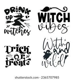 Halloween T-shirt Design Bundle, Halloween Quotes Design t shirt Bundle, Vector EPS Editable Files, can you download this Design Bundle..