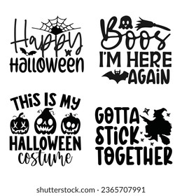 Halloween T-shirt Design Bundle, Halloween Quotes Design t shirt Bundle, Vector EPS Editable Files, can you download this Design Bundle..