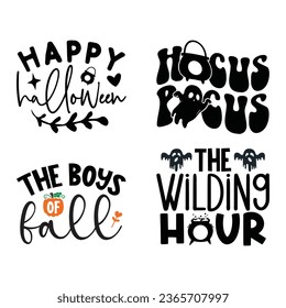 Halloween T-shirt Design Bundle, Halloween Quotes Design t shirt Bundle, Vector EPS Editable Files, can you download this Design Bundle..