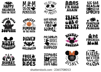 Paquete de diseño de camisetas de Halloween, Paquete de camisetas de diseño de citas de Halloween, Archivos editables de Vector EPS, puede descargar este paquete de diseño.