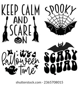 Halloween T-shirt Design Bundle, Halloween Quotes Design t shirt Bundle, Vector EPS Editable Files, can you download this Design Bundle..