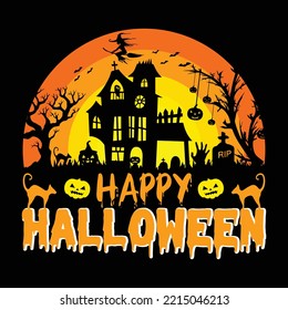 Halloween T-shirt design  Choose  and celebrate the holiday with a scary and trendy accent!...Template