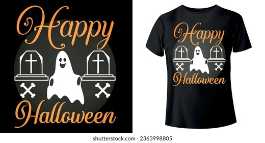 Halloween t-shirt design costume creative Eye-catching high-quality design. Happy Halloween t-shirt design