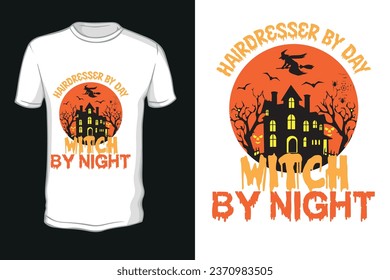 Halloween t-shirt design costume creative Eye-catching high-quality Illustration Black cat Pumpkin, Scary trendy graphic badge typography quote t-shirt design vector. Ready for print, tee, template