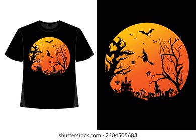 Halloween t-shirt design, halloween day, spooky, funny skeleton, pumpkin, vector, spooky season, sublimation, design, horror, t-shirt design.  svg