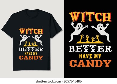 Halloween T-shirt Design Editable vector