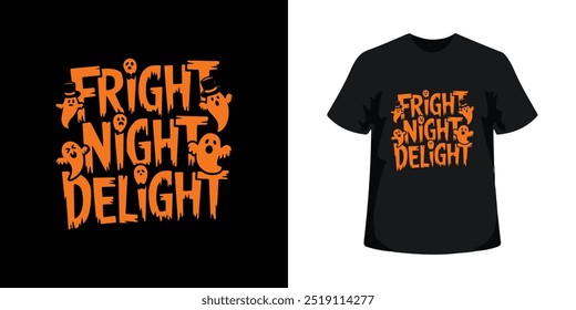 Design de camiseta de Halloween, Fright Night Delight