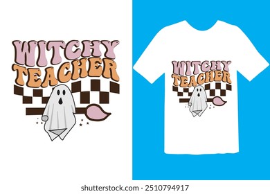 Halloween t-shirt design. graphic typography holiday horror tee shirt. creative vector t shirt. Isolated on black background. Perfect for print items and bags, poster, card