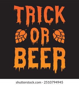Halloween t-shirt design. graphic typography holiday horror tee shirt. creative vector t shirt. Isolated on black background. Perfect for print items and bags, poster, card
