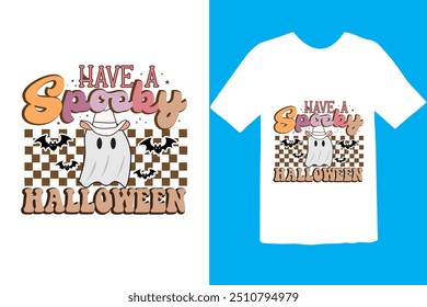 Halloween t-shirt design. graphic typography holiday horror tee shirt. creative vector t shirt. Isolated on black background. Perfect for print items and bags, poster, card