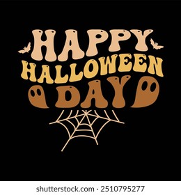 Halloween t-shirt design. graphic typography holiday horror tee shirt. creative vector t shirt. Isolated on black background. Perfect for print items and bags, poster, card
