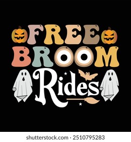 Halloween t-shirt design. graphic typography holiday horror tee shirt. creative vector t shirt. Isolated on black background. Perfect for print items and bags, poster, card