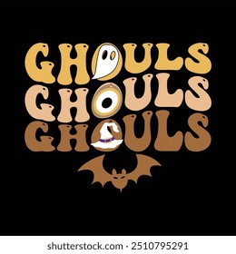 Halloween t-shirt design. graphic typography holiday horror tee shirt. creative vector t shirt. Isolated on black background. Perfect for print items and bags, poster, card
