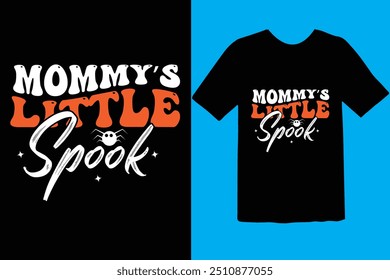 Halloween T-shirt Design. graphic typography holiday horror tee shirt. creative vector t shirt. Isolated on black background. Perfect for print items and bags, poster, card