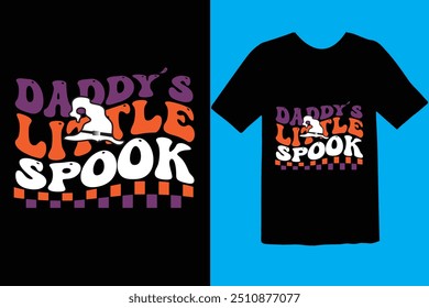 Halloween T-shirt Design. graphic typography holiday horror tee shirt. creative vector t shirt. Isolated on black background. Perfect for print items and bags, poster, card