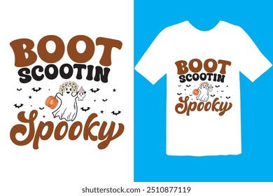Halloween T-shirt Design. graphic typography holiday horror tee shirt. creative vector t shirt. Isolated on black background. Perfect for print items and bags, poster, card