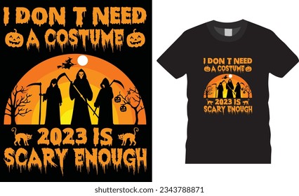 Halloween t-shirt design. Happy Halloween typography t-shirt design vector template. Happy Halloween vintage high-quality vector graphics. Halloween design ready for print Poster Card vector.