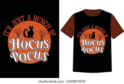 Halloween t-shirt design, Hocus pocus, Happy halloween