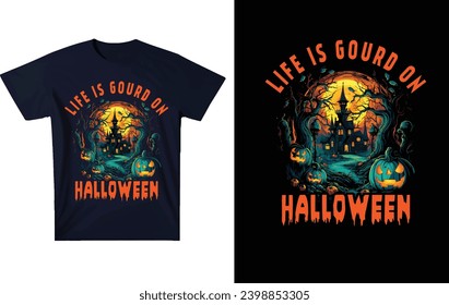 Halloween T-shirt Design, Kids T-shirt design
