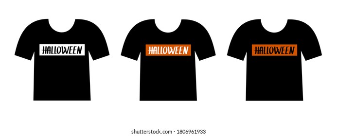 Halloween T-shirt design with lettering