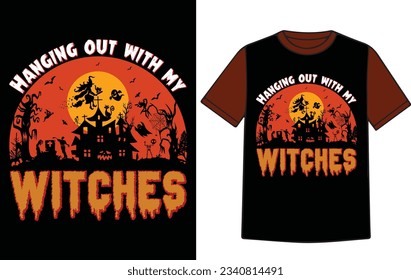 Halloween t-shirt design, Halloween night,
