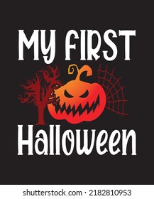 Halloween T-Shirt Design, Print Ready Editable vector files