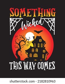 Halloween T-Shirt Design, Print Ready Editable vector files