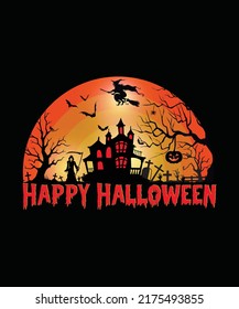 Halloween T-Shirt Design. Ready to print for apparel, poster, illustration. Modern, simple, lettering.

