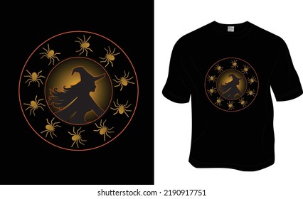 Halloween  t-shirt design. Ready to print for apparel, poster, and illustration. Modern, simple, lettering t-shirt vector.
