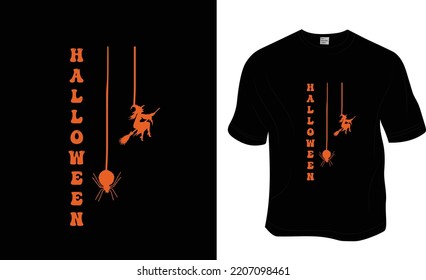 Halloween t-shirt design. Ready to print for apparel, poster, and illustration. Modern, simple, lettering t-shirt vector.

