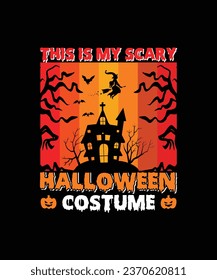 Halloween T-shirt Design, Scary Halloween T-shirt Design