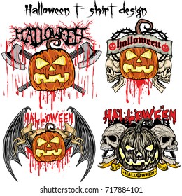 Halloween T-shirt design sets