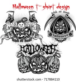 Halloween T-shirt design sets