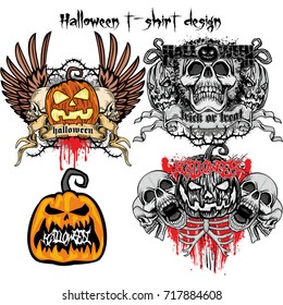 Halloween T-shirt design sets