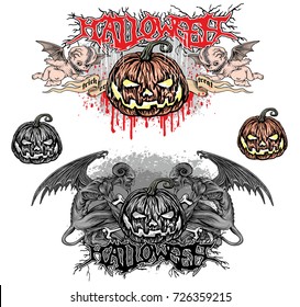 Halloween T-shirt design sets