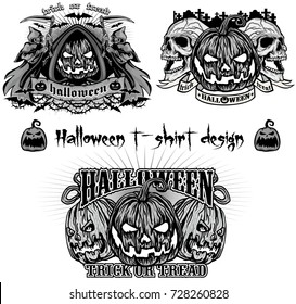 Halloween T-shirt design sets